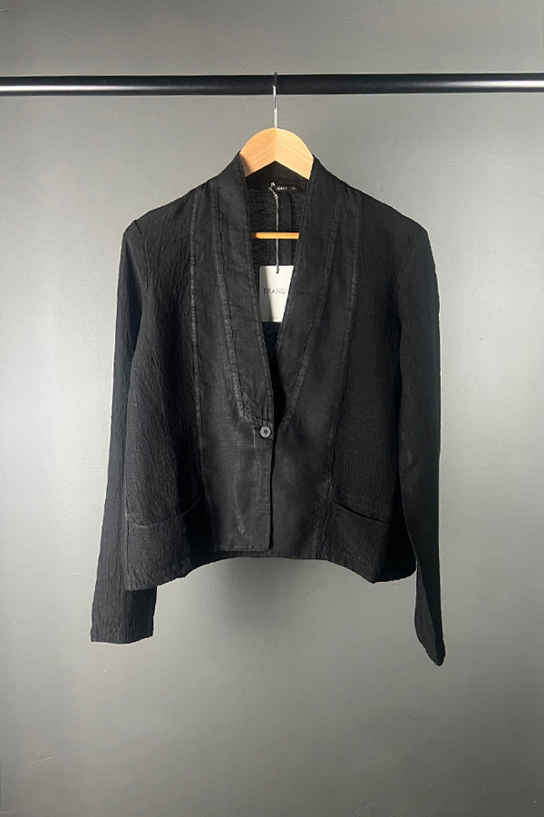 Transit Black Textural Cropped Jacket