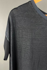 Transit Black Linen Viscose T-Shirt