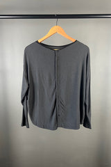 Transit Iconic Anthracite Button-Back Top