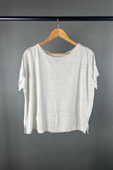 Transit Chalk Linen Viscose T-Shirt