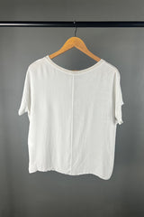Transit Chalk Linen Viscose T-Shirt