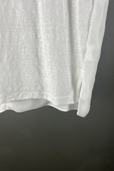 Transit White Linen Viscose T-Shirt