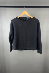 Transit Black Speckled Wool Top