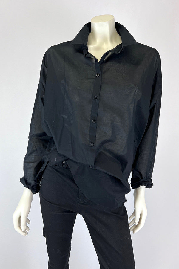 Tzusk Cotton Voile Full Shirt with Arrow Print