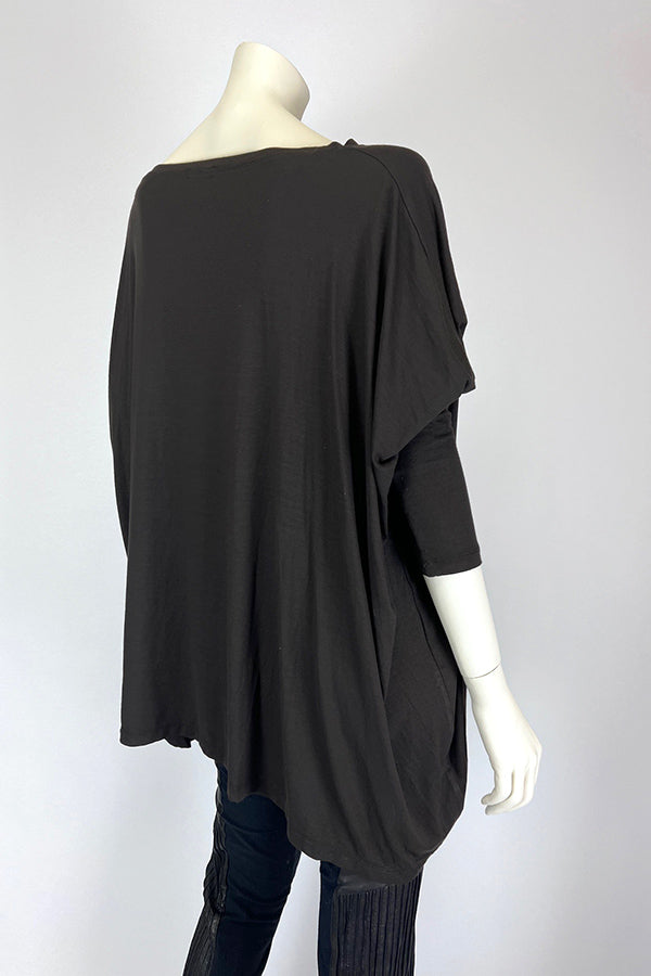 Tzusk Bronze Oversized Bamboo Pocket Top