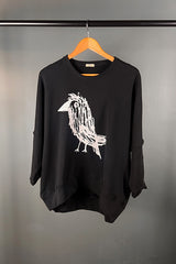 Tzusk Oversized Crow With a Scooped Hem