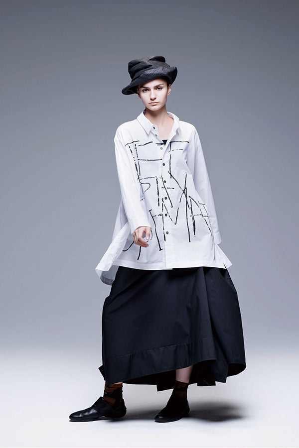 Moyuru White Shirt with Print